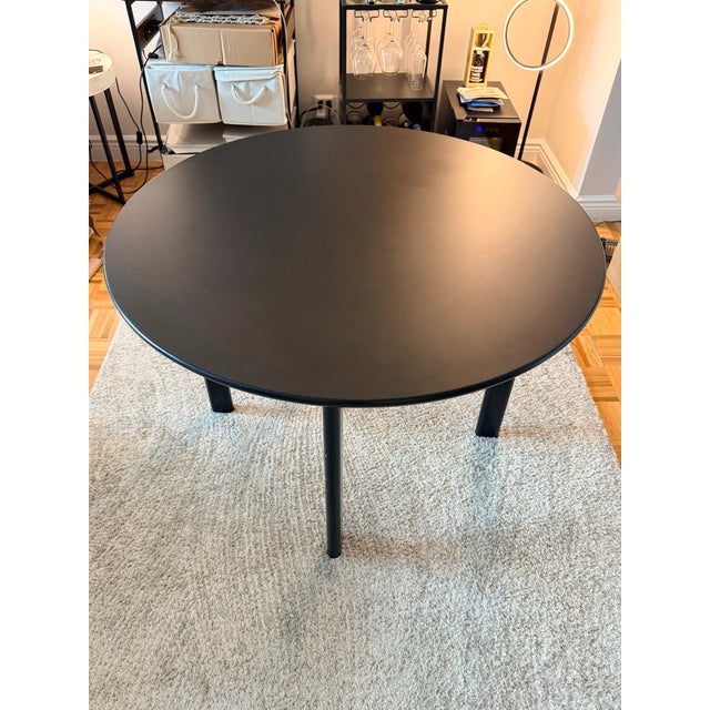 Contemporary 1980s Attributed to Joseph D’Urso for Knoll 42" Round Dining / Work Table For Sale - Image 3 of 8