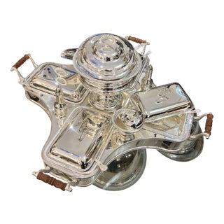 Antique Victorian Alpaca Silver Serving Set, 1890s For Sale