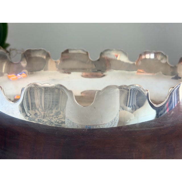 French Vintage French 'Rafraichissoir' Glass Cooler, Monteith Style Centerpiece Bowl Cachepot For Sale - Image 3 of 9