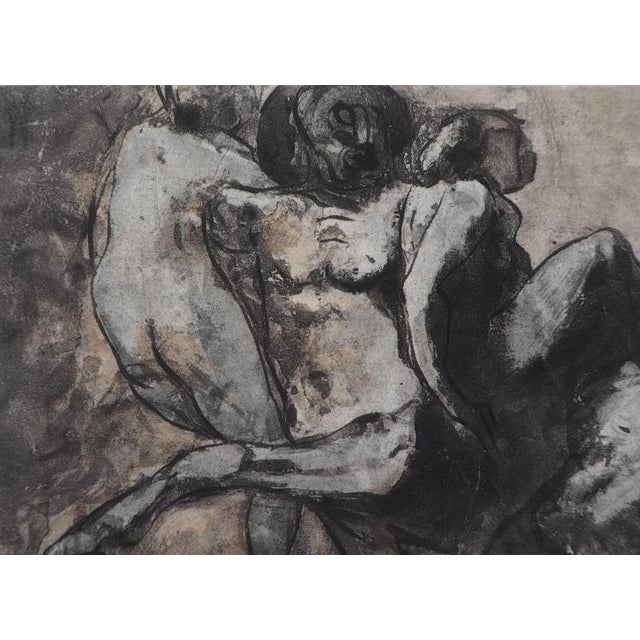 After Auguste Rodin, Nude, Centaur Abducting Two Women, Engraving For Sale - Image 3 of 7