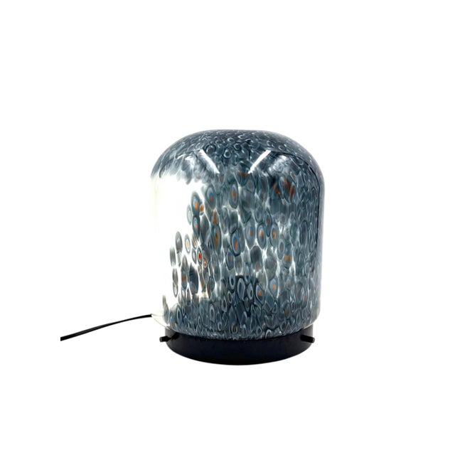 Blue 1970s Gae Aulenti, 'Neverrino' Murrine-Blown Glass Table Lamp , Vetreria Vistosi Italy For Sale - Image 8 of 14