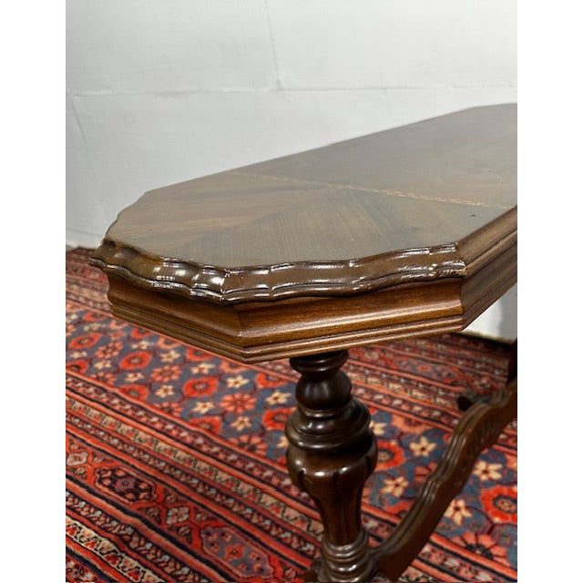 American Antique Solid Mahogany Console Table by Bekins For Sale - Image 3 of 9