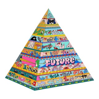 Erik Parker, Future (Hand Signed Screen Print on Wood) For Sale