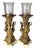 1900 Bronze and Marble Large Garniture Lamps - a Pair For Sale