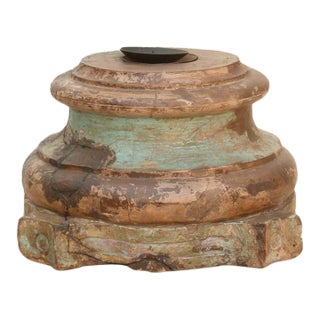 Early 1800's Large Teak Column Base For Sale