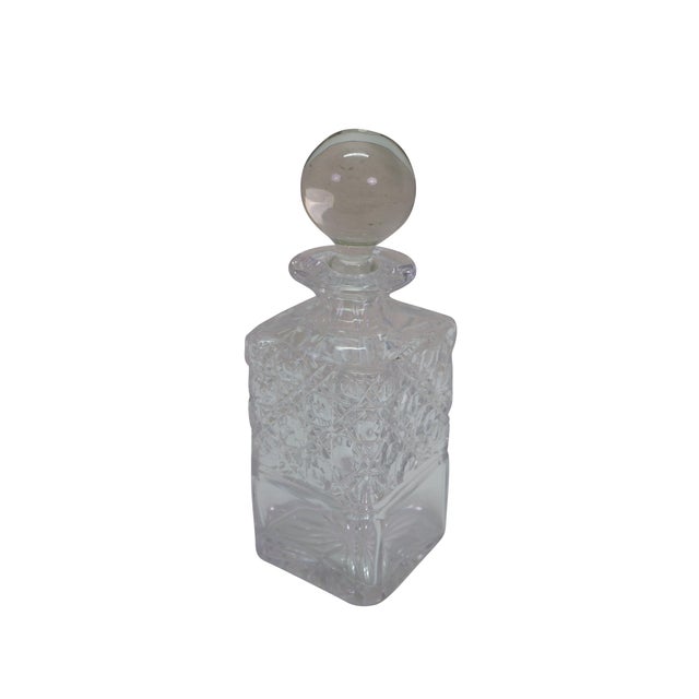 American Vintage American Cut Crystal Liquor Wine Bar Bottle Decanter For Sale - Image 3 of 14