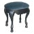 Late 20th Century Carved Wood Hoof-Foot Bench With Velvet Top For Sale