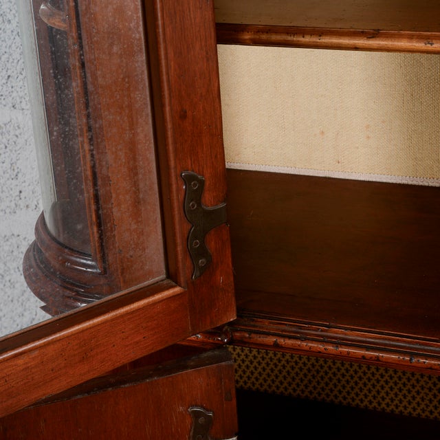 Walnut Display Cabinet Bookcase, 1990s For Sale - Image 13 of 18