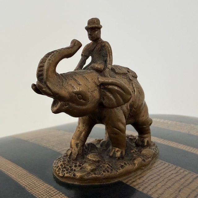 Large Vintage Castilian Imports Elephant Procession Box For Sale - Image 4 of 13