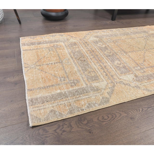 1970s Turkish Oushak Wool Runner Rug For Sale - Image 4 of 8