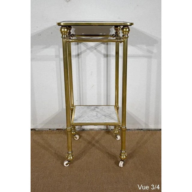Art Deco Marble and Brass Trolley, 1920s For Sale - Image 10 of 13