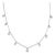 Late 20th Century 14K White Gold Diamond Star of David Station Necklace Estate For Sale