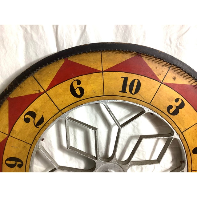Antique Carnival Game Wheel of Chance With Two Sided Play For Sale - Image 4 of 10