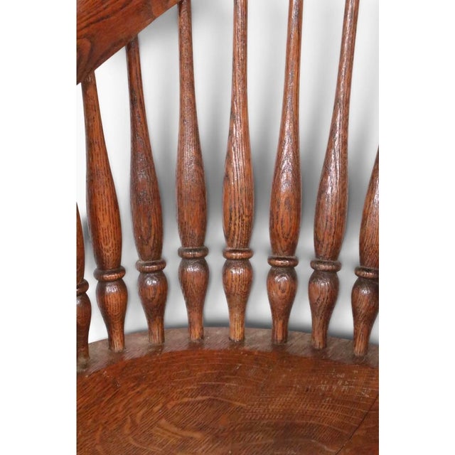 Gunlocke Stylish Turn of the Century Oak Office Chair For Sale - Image 4 of 10