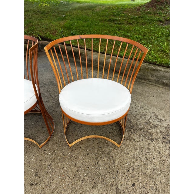Metal Iconic MCM Russel Woodard Set of 3 Iron Chairs For Sale - Image 7 of 12