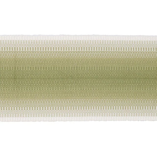 Traditional Sample - Schumacher Belton Tape in Green For Sale - Image 3 of 3