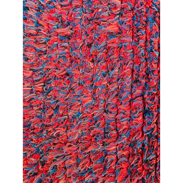 Purple Moroccan Vintage Berber Authentic Boucherouite Rug For Sale - Image 8 of 10