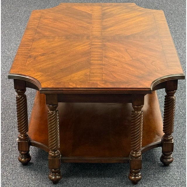 Thomasville Thomasville Barley Twist Walnut Coffee Table For Sale - Image 4 of 12