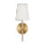 Visual Comfort Kate Spade New York by Visual Comfort Studio Monroe 1-Light Small Single Sconce in Burnished Brass, Blush For Sale - Image 4 of 4
