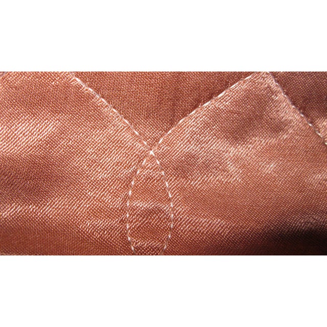 2000s Bella Notte Rouge Velvet Quilted Pillow Cover For Sale - Image 11 of 13