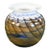Late 20th Century Art Glass Vase Micheal Nourot Cased Rust and Blue For Sale