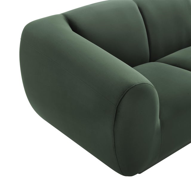 Emmet Forest Green Velvet Sofa Chairish