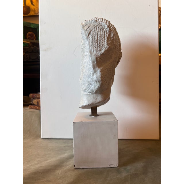 Antique White Classical Grand Tour Style Vintage Bust, a Head of a Roman Noble Woman For Sale - Image 8 of 13