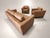 Brown Loom Golden Light Leather Sofa & Lounge Chair Set Special Edition For Sale - Image 8 of 11