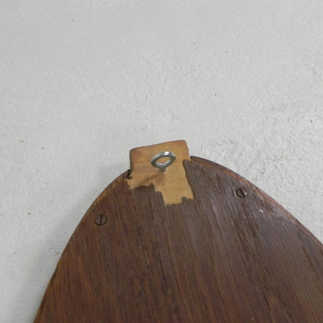 Gold Oval Mirror with Faceted Edge, 1950s For Sale - Image 6 of 13