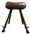 Antique Gymnastic Horse in Cow Leather, Italy, 1940s For Sale