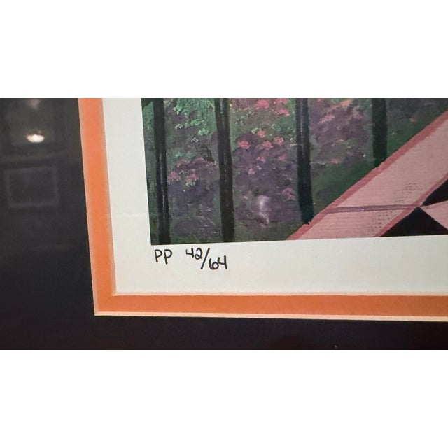 Blue François Ledan “Riviera Vista” Seriolithograph Signed Printer’s Proof Pp For Sale - Image 8 of 10