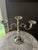 Rococo Midcentury Sheffield Silverplate Heavy 3 Arm Candelabra Made in Italy For Sale - Image 3 of 13