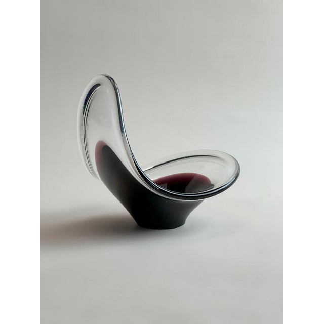 Mid-Century Modern Sommerso Glass Bowl by Paul Kedelv for Flygfors, Sweden, 1960s For Sale - Image 6 of 10