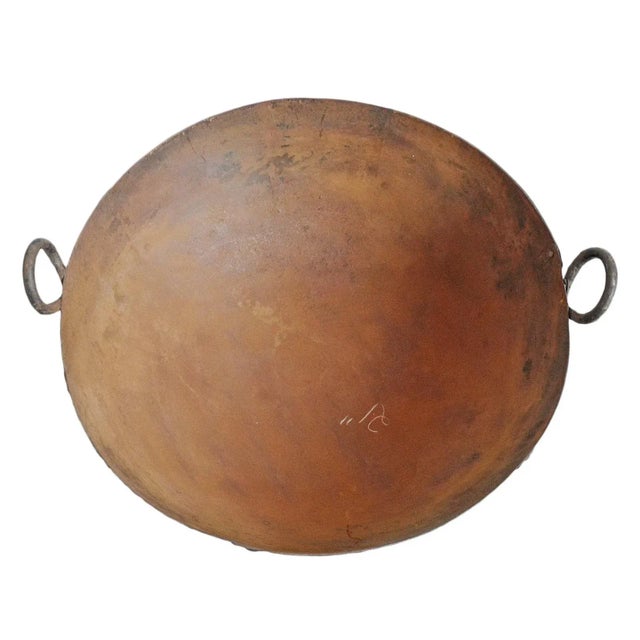 Vintage Iron Kadai Fire Bowl / Planter For Sale - Image 4 of 6