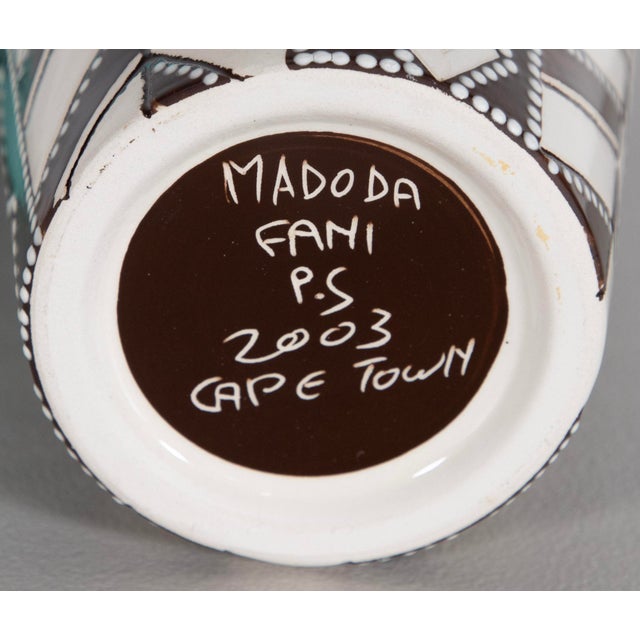 Madoda Fani – South African Brown & Cream Art Pottery Vase, 2003, 15" For Sale In West Palm - Image 6 of 7