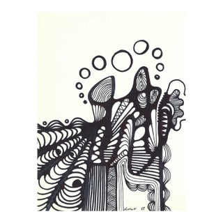 1988 Lang Mart Modern Painting on Paper For Sale