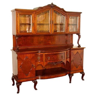Venetian Credenza with China Cabinet from Testolini & Salviati, 1920s For Sale