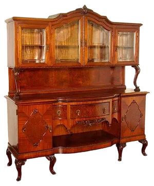 Venetian Credenza with China Cabinet from Testolini & Salviati, 1920s