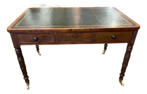 English 19thc Mahogany Partners Writing Table