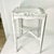 Vintage Shabby Chic Farmhouse Chippy Paint Wood Gallery Side Table. For Sale - Image 9 of 15