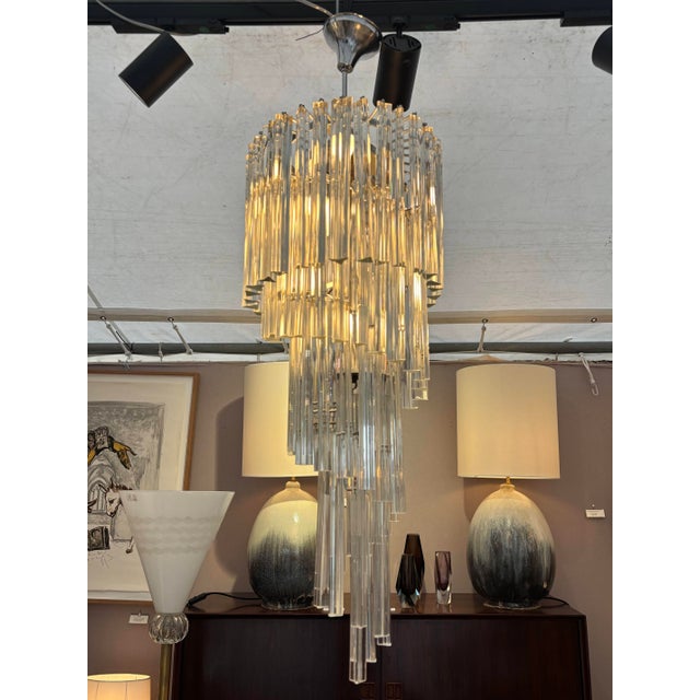 Cascade Chandelier in Murano Glass attributed to Paolo Venini for Venini, Italy, 1960 For Sale - Image 13 of 17