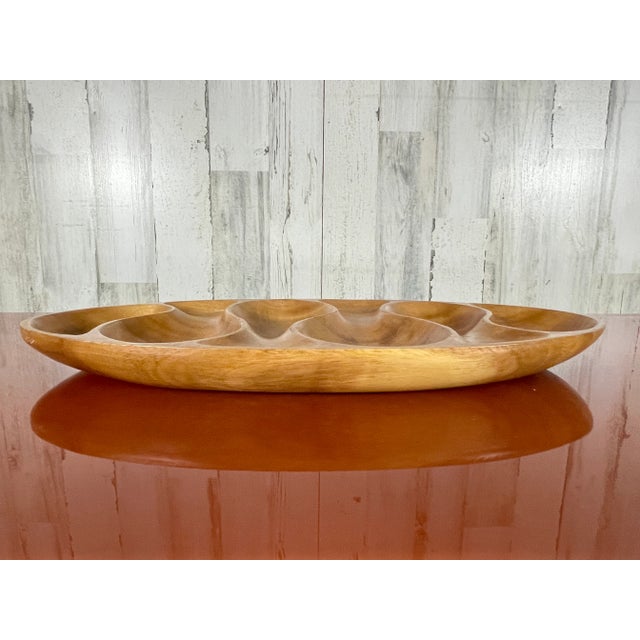 Mid 20th Century Sculpted Wood Biomorphic Catch All For Sale - Image 5 of 11