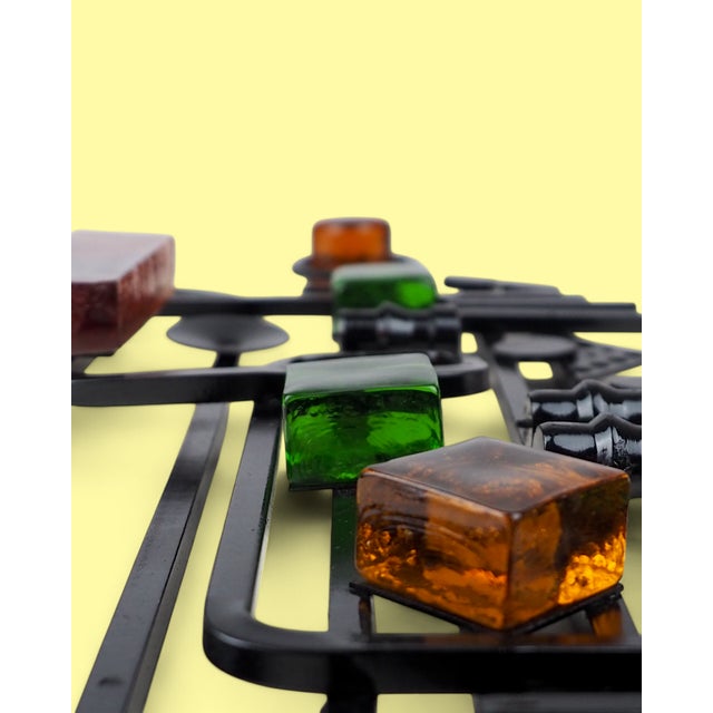 Wall Relief in Glass and Metalwork from Dantoft, 1960s For Sale - Image 12 of 13