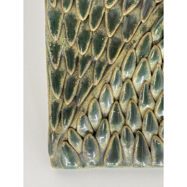 Glazed Ceramic Mural with Scaly Leaf Structure, Germany, 1960s For Sale - Image 10 of 17