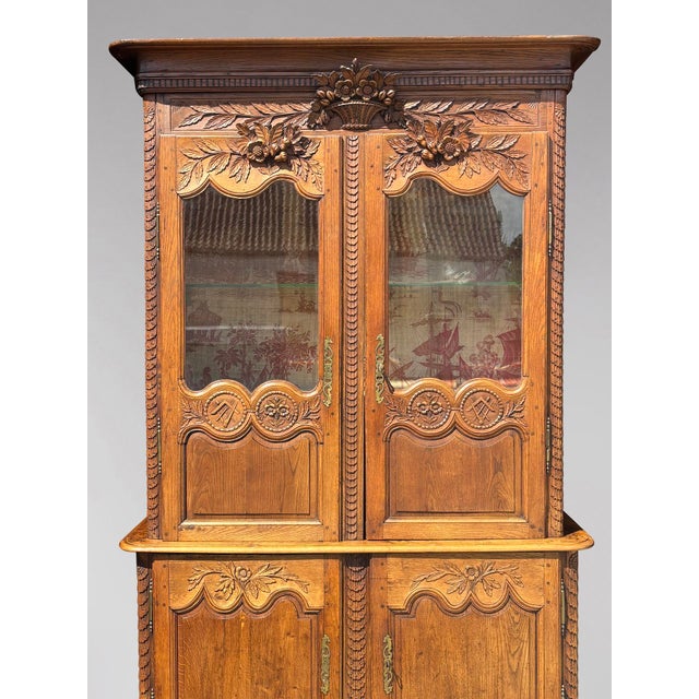 18th Century Louis XV Oak Masonic Deux Corps Cabinet For Sale - Image 6 of 17