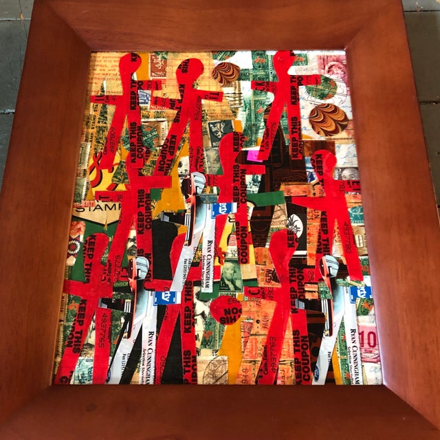 Abstract Gallery Wall Collection-2 Wayne Cunningham “Hands Across America “ Original Abstract Collages-A Pair For Sale - Image 3 of 5