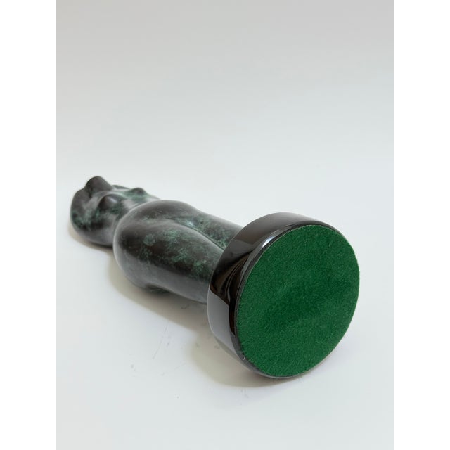 Metal Modernist Bronze Sculpture of a Female Torso Signed Davenport 1995 For Sale - Image 7 of 8