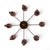 Chandelier with Violet Shades, 1950s For Sale - Image 4 of 7