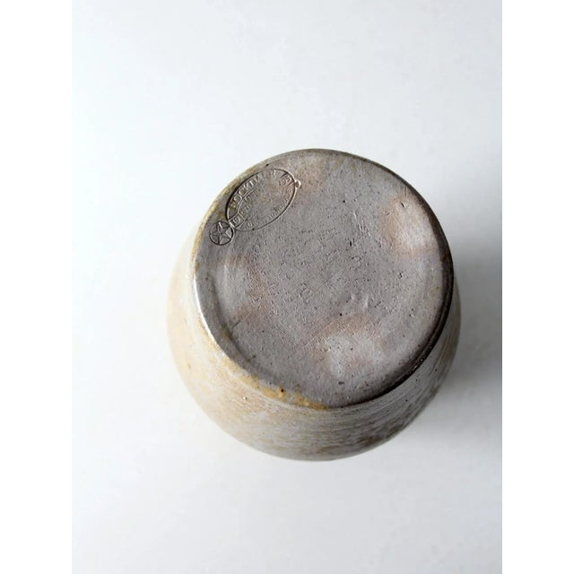 Mustard Rockdale Union Stoneware Vase Circa 1995 For Sale - Image 8 of 10