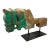Antique Carved Wooden Architectural Horse Head Mounted on Metal Stand For Sale